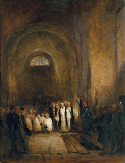 Il funerale di Turner nella cripta della Cattedrale di St. Paul, Londra, XIX secolo da George Jones